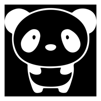 Little Panda Decal (White)